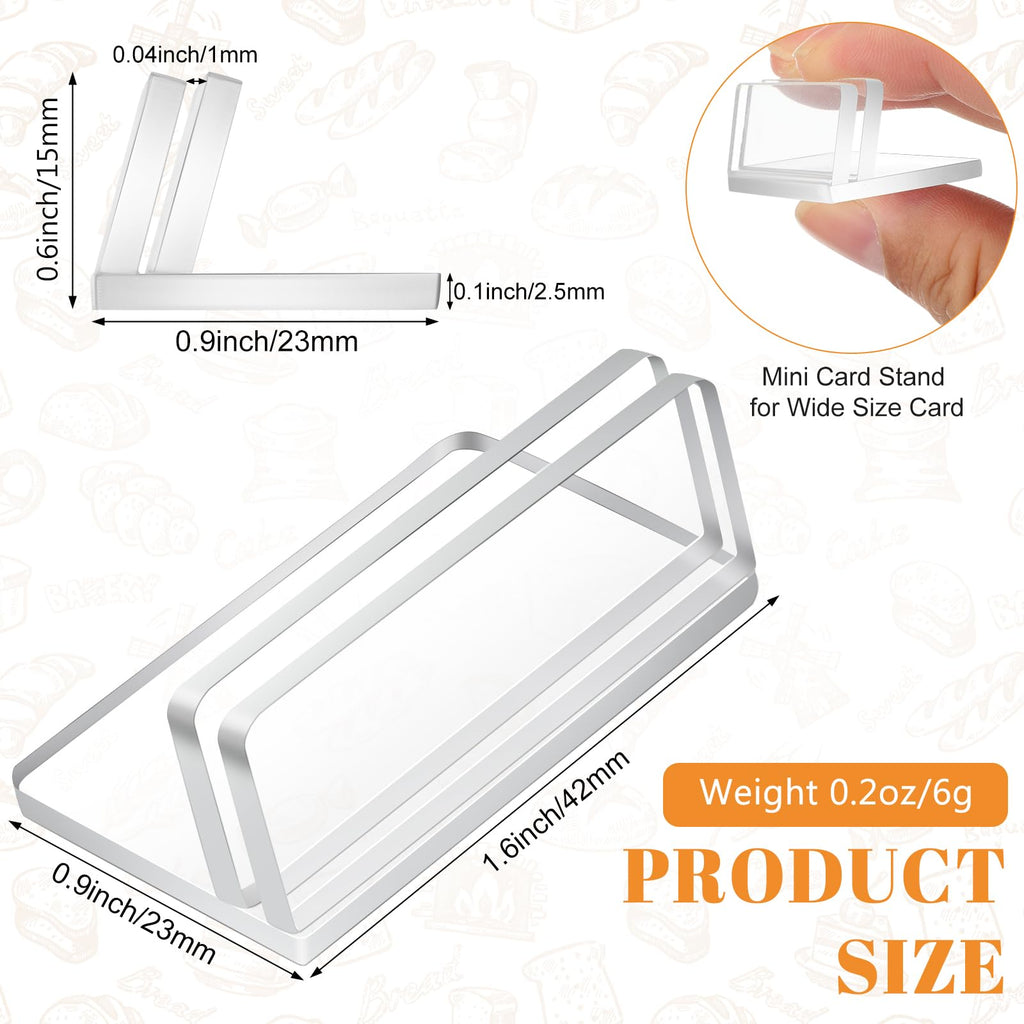 CroBlissful 30 Pcs Acrylic Place Card Holders, Small Table Sign Stand