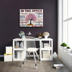 HDXUFJQ Office Inspirational Wall Art In This Office Canvas Wall Decor Team Rules Motivation Positive Quotes Pictures Prints Teamwork Painting for Home Office Ready to hang(12"x16") In this office (white) 16"L x 12"W