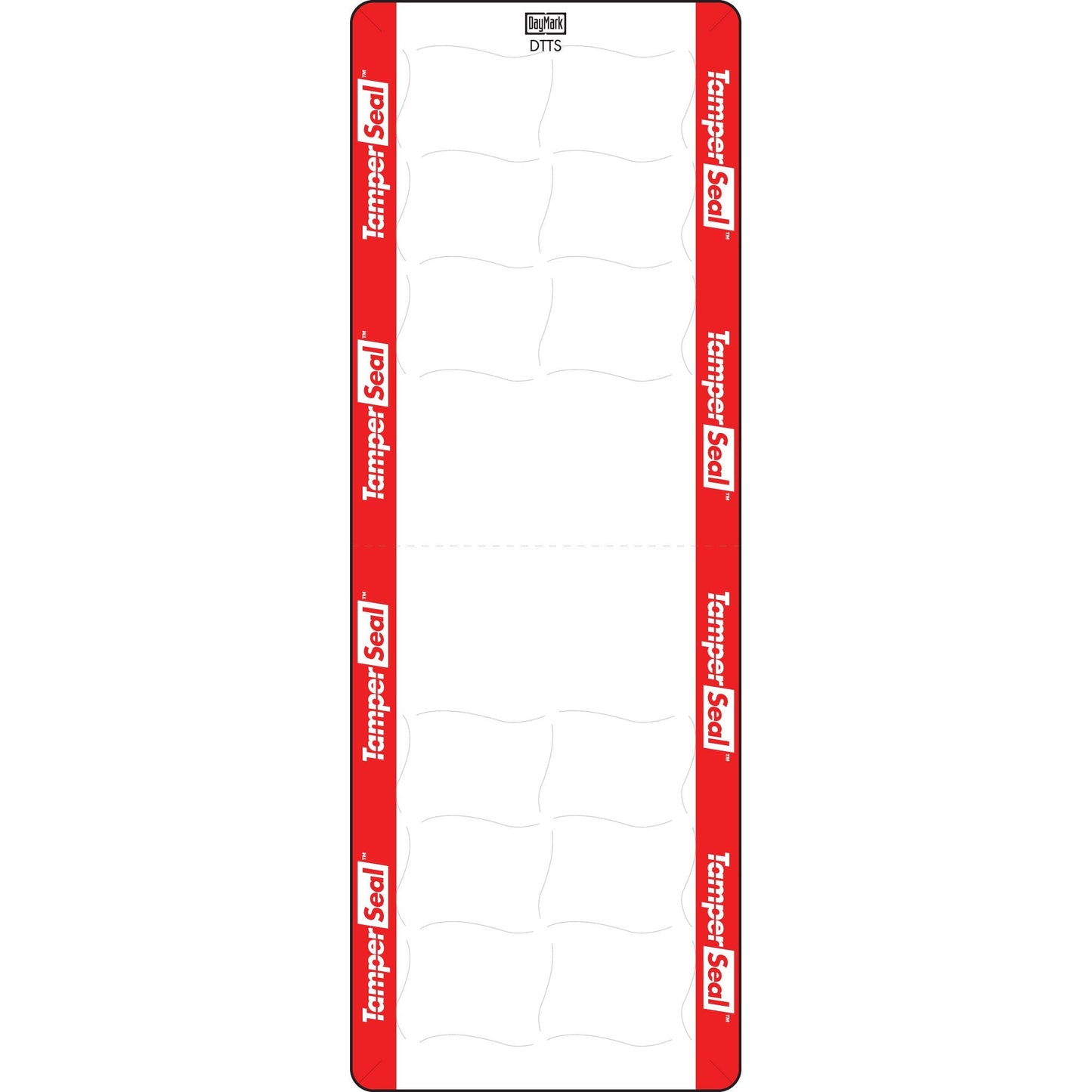 DayMark Safety Systems IT118676 Tamper-Evident Direct Thermal Label, 2.2" x 6" (Roll of 350), Red/White 2.2" x 6"