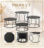 4 Pack Metal Food Display Risers, Pizza Stand with Nesting Design