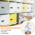 44 Pcs Storage Bin Labels, 3×5 in Index Card Holder, Clear Adhesive Pockets