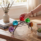 Frienda Sphere Holder Crystal Stands for Display,Black,5 Balls Stand Black 5 Balls Stand