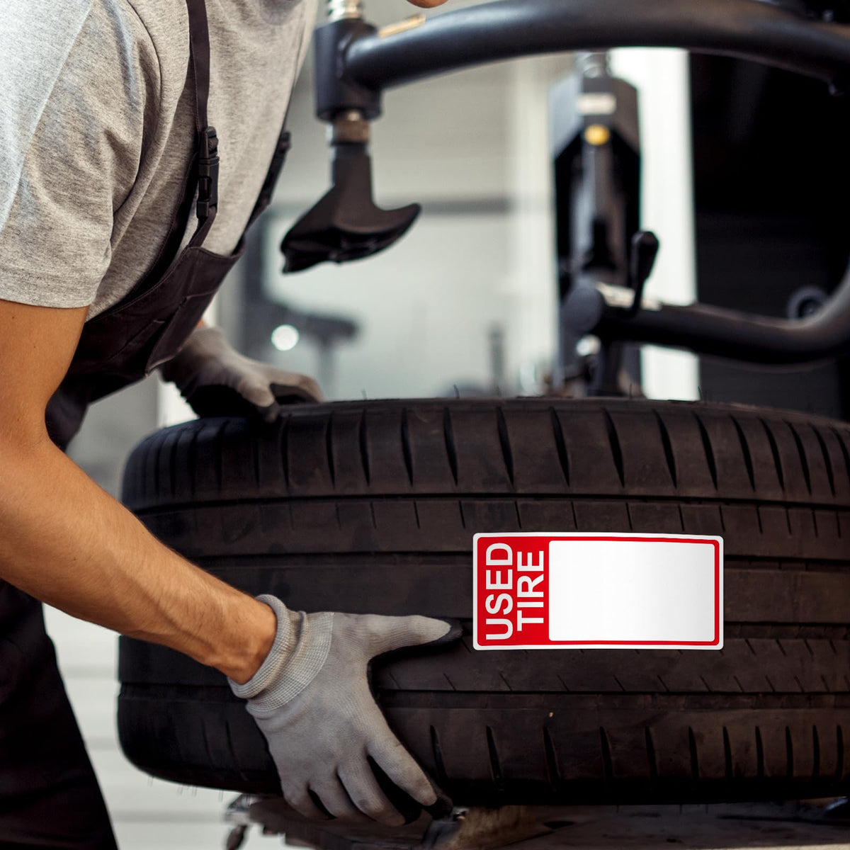 400 Pcs Used Tire Stickers 2.75" × 6" Writable Vinyl Tire Labels