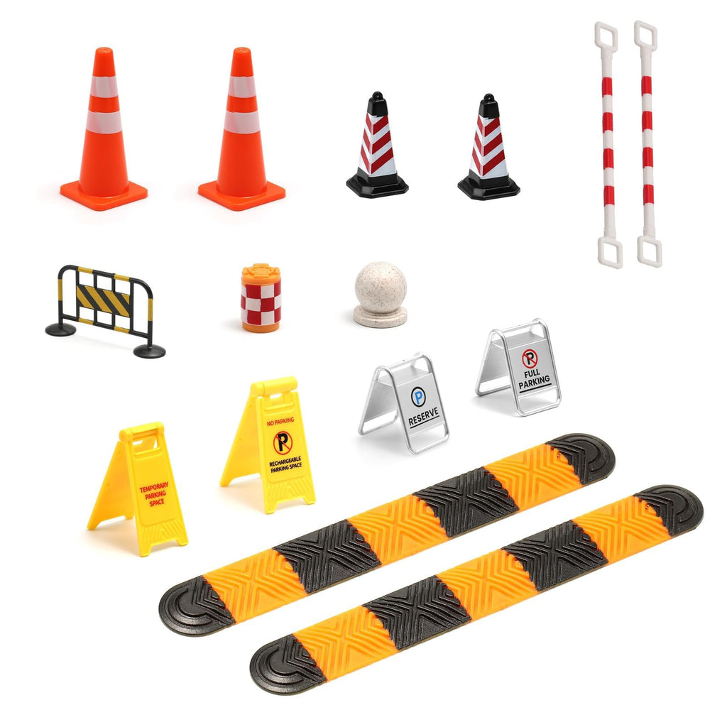 Miniature Traffic Accessories Set for 1/18 1/24 1/30 RC Cars
