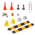 Miniature Traffic Accessories Set for 1/18 1/24 1/30 RC Cars