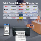 JADENS Bluetooth Thermal Shipping Label Printer, Wireless 4x6 Label Printer Blue