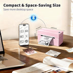 Bluetooth Thermal Label Printer,4x6 Shipping Label Printer Pink