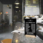8x10 Inch Black Acrylic Sign with Holder- 6 Pack Blank Black Acrylic Sheets and Wood Stands, DIY Blank Signs for Wedding Party Reception (6 Pack 8 x10 Inch) 8 x10 Inch (6 pack)