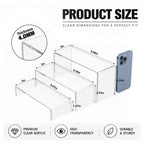 6 Pc Clear Acrylic Display Risers Showcase for Shoe Risers Retail Stand Cupcake Stand Dessert Stand 6P-Clear