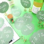 31 Set Table Numbers 1-30 with Stands Wedding,Sage Green Sage Green