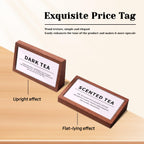 LIANHELILAI Wood Label Holder 2 Pack for Tabletop Stand or Recline