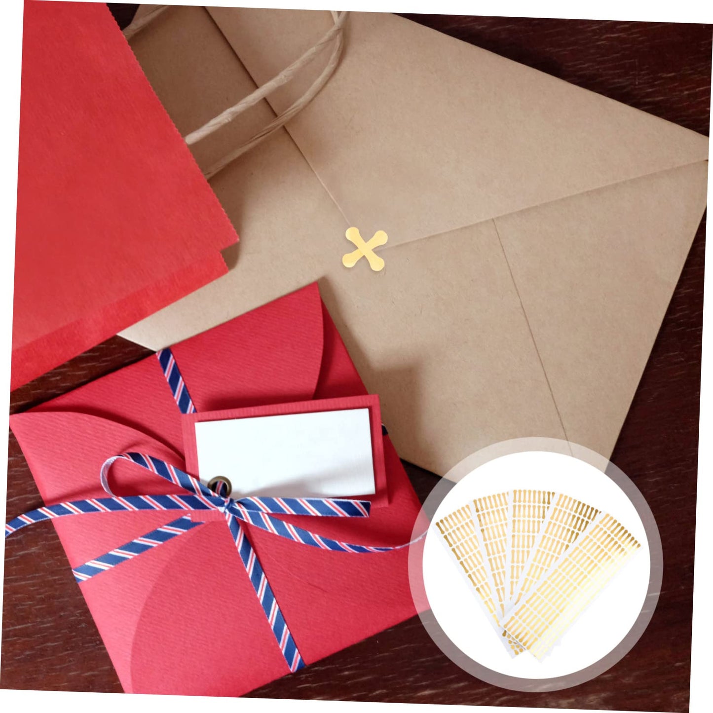 500pcs Tamper Evident Stickers - Food Labels, Clear Duct Tape, Decorative, Gold and Silver PVC Sealing Stickers Golden 3.00X0.60X0.10CM