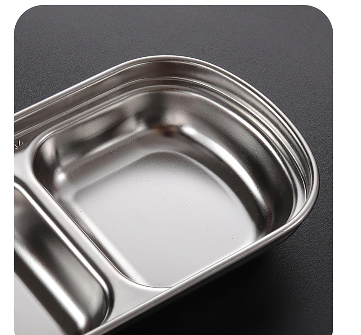 2 Pcs Seasoning Dish, 4 Grid Stainless Steel 10.7 Inch x 3.25 Inch Sauce Tray for Kitchen and Outdoors Party (2) 2