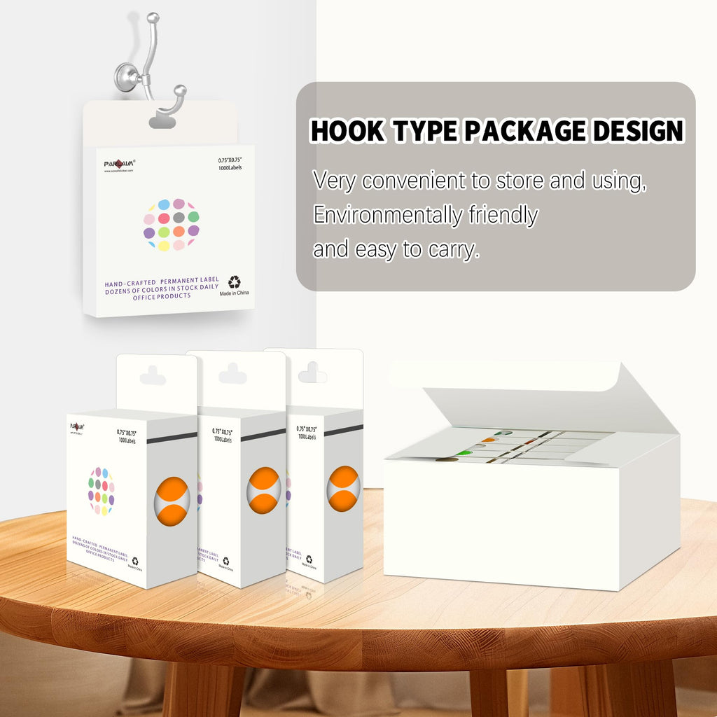 0.75 inch Colored Dot Stickers 4 Rolls 4000pcs Blue Round Marking Label Orange 10 Rolls-10000PCS