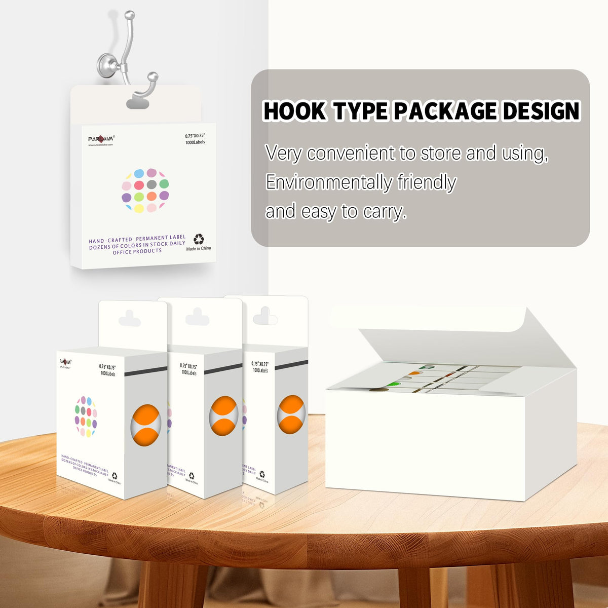 0.75 inch Colored Dot Stickers 4 Rolls 4000pcs Blue Round Marking Label Orange 10 Rolls-10000PCS