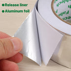 Aluminum Foil Tape, Heavy Duty 3.2mil Thick, 3 Inch x 55 Yards (165ft), High Temperature Resistant, Waterproof, for HVAC Duct Sealing, Metal Repair & Insulation 3"×55Y
