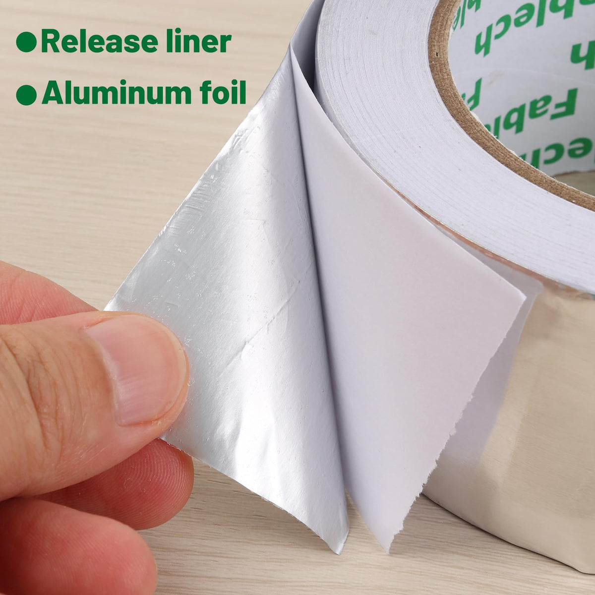 Aluminum Foil Tape, Heavy Duty 3.2mil Thick, 3 Inch x 55 Yards (165ft), High Temperature Resistant, Waterproof, for HVAC Duct Sealing, Metal Repair & Insulation 3"×55Y