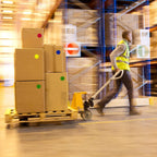 ChromaLabel 4-inch fluorescent yellow round removable color code dot stickers for warehouse inventory, pack of 100.