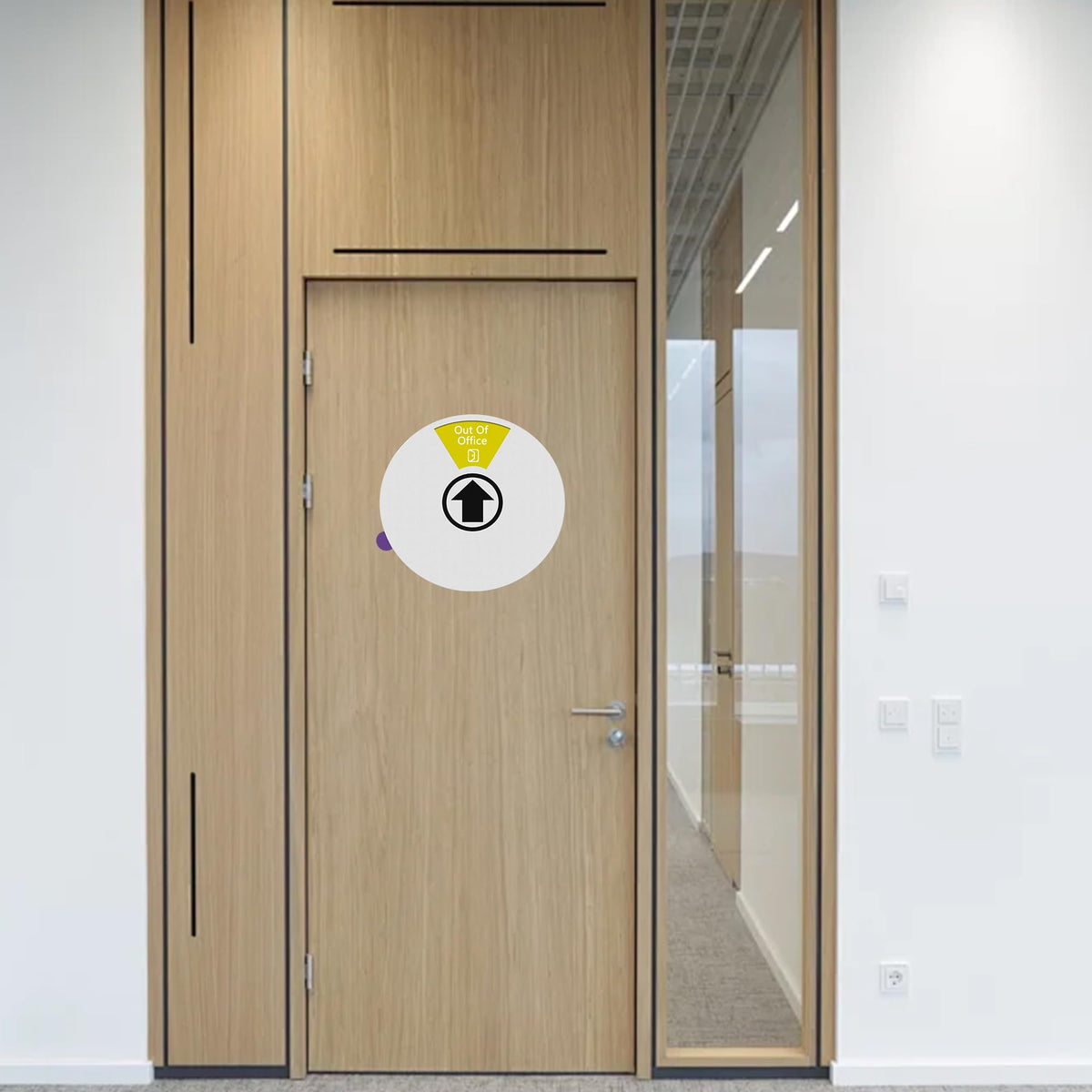 2 Pack Office Door Sign 6 Inch Rotating Privacy Sign 6 Status for Office Silver 2 Pack