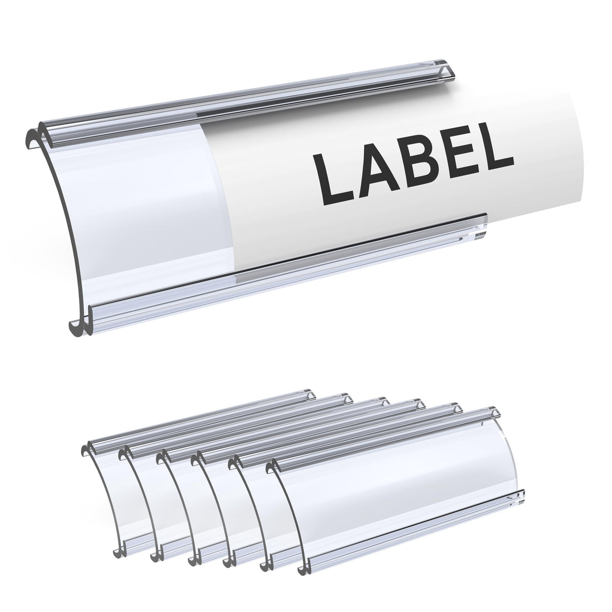 30Pcs Wire Shelf Label Holders, Wire Rack Label Holder, Compatible with Metro and Nexel 1-1/4in Shelves - Paper Inserts Included