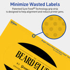 Avery Printable Oval Labels, Sure Feed Technology, 4" x 6", Bright Yellow Labels, Print-to-The-Edge, Laser/Inkjet Printable, 40 Total, Great for Packaging and Candles 40 labels