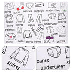 Veemoon Dresser Clothing Labels, Baby Drawer Clothing Sort Labels Removable Clothes Classification Sticker Peel and Stick Clothes Organizer Sticker for Kids Room Wardrobe Closet Drawer (40 × 60cm)