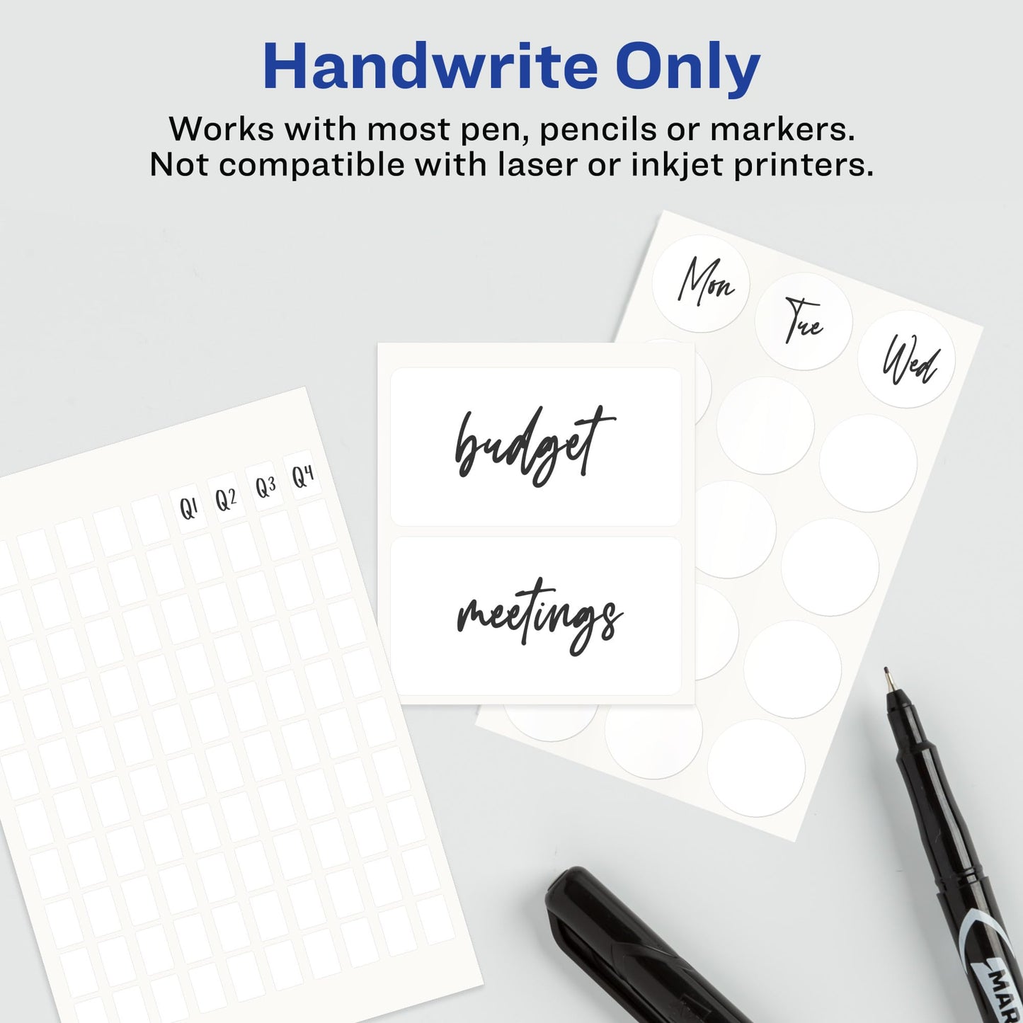 Avery Multi-Use Removable Labels, 5/16" x 1/2", White, Non-Printable, 1,100 Blank Labels Total (5412) 1 Pack