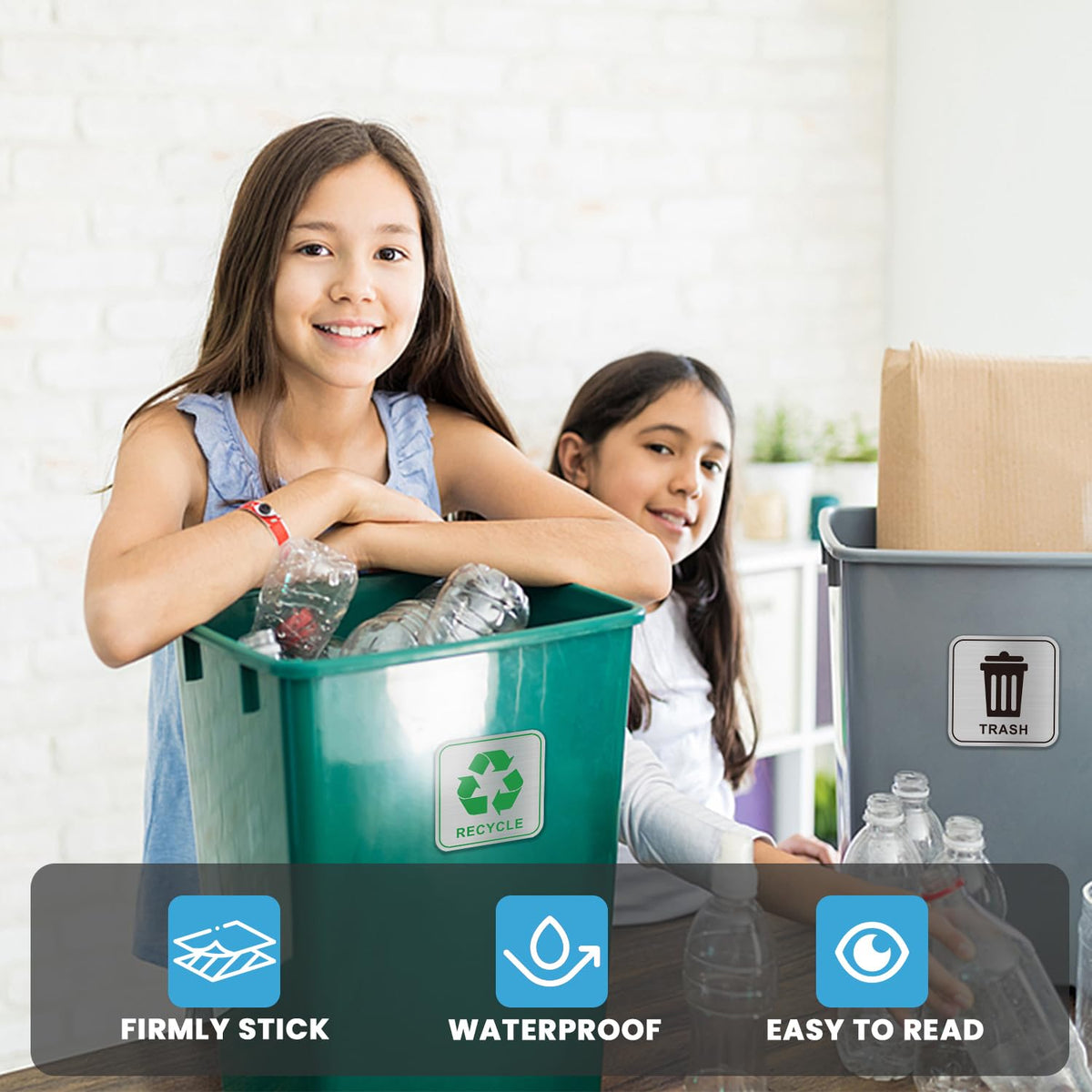 Trash and Recycle Signs