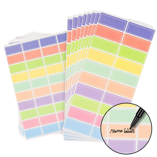 600PCS Bottle Labels for Daycare, Waterproof Name Tag Stickers for Kids, Reusable Name Labels for Office, School Supplies, Classroom and Home Storage Spice Bottles