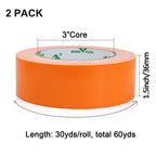 BOMEI PACK Orange Duct Tape, Industrial Grade 2Pack 1.5 inches (36mm) x 30 Yards, 9 Mil Heavy-Duty, Waterproof, UV Resistant for Crafts & Home Improvement