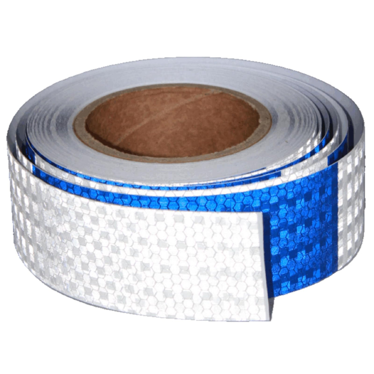 Reflective Tape Blue and White 2 inch Wide for Cars, Outdoor Waterproof High Visibility Safety Warning Adhesive Strips (66 feet) 2"X66ft PVC material - Blue White++ 1