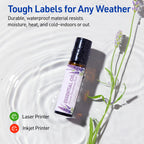 Avery Outdoor Waterproof Rectangle Labels with Sure Feed Technology, 1" x 2", White Film, Print-to-the-Edge, Compatible with Laser Printers, 600 Labels Total
