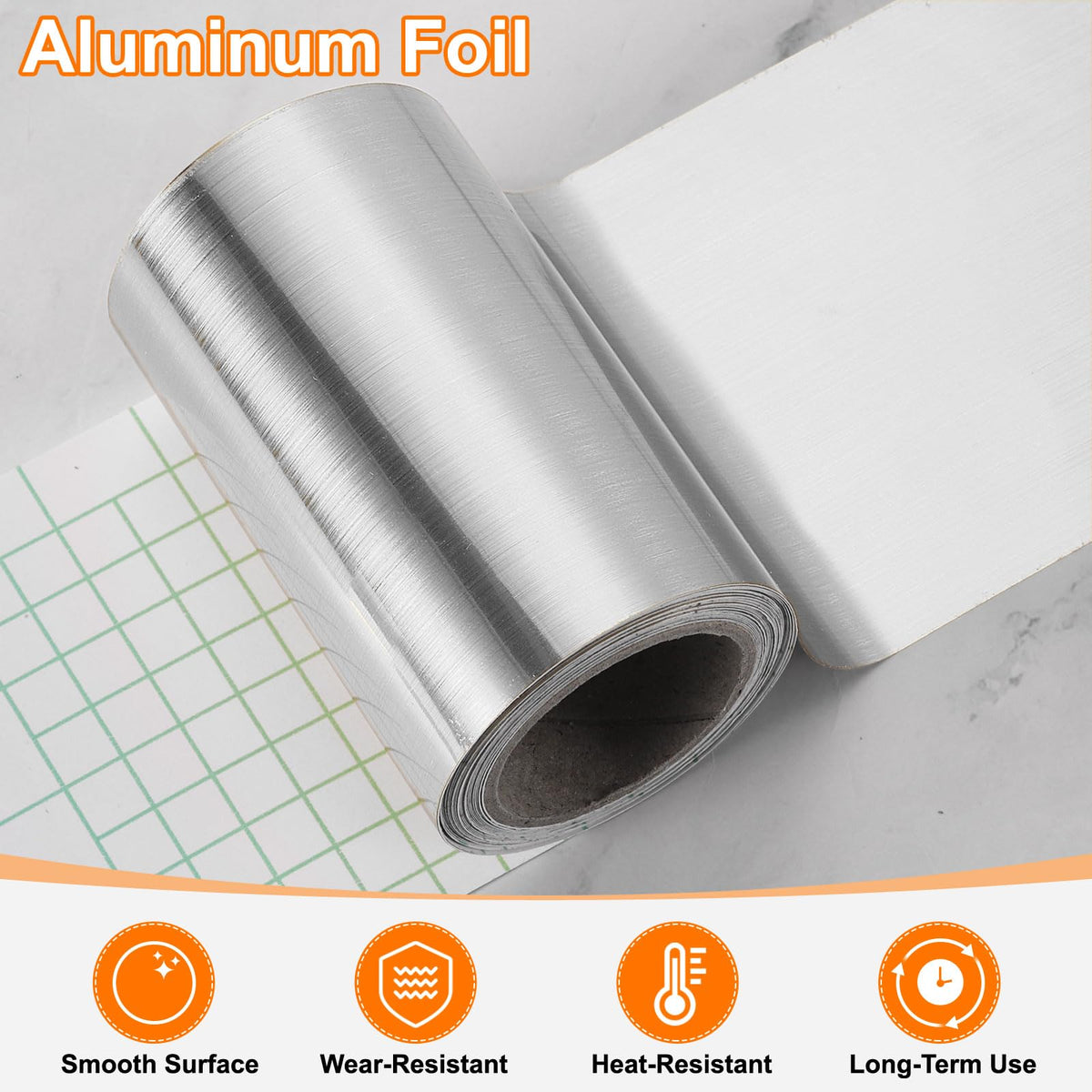 HARFINGTON Mirror Border Peel and Stick Wood Grain Tape 2" x 39ft Foil Self-Adhesive Waterproof Frame Sticker Removable Wallpaper for Bathroom Cabinet Door Photo Frame, Brushed Silver 2 IN x 39 FT