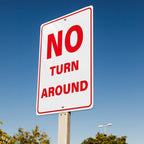 No Turn Around Sign 18 × 12 Inches for Driveway, Roadway, Dead End