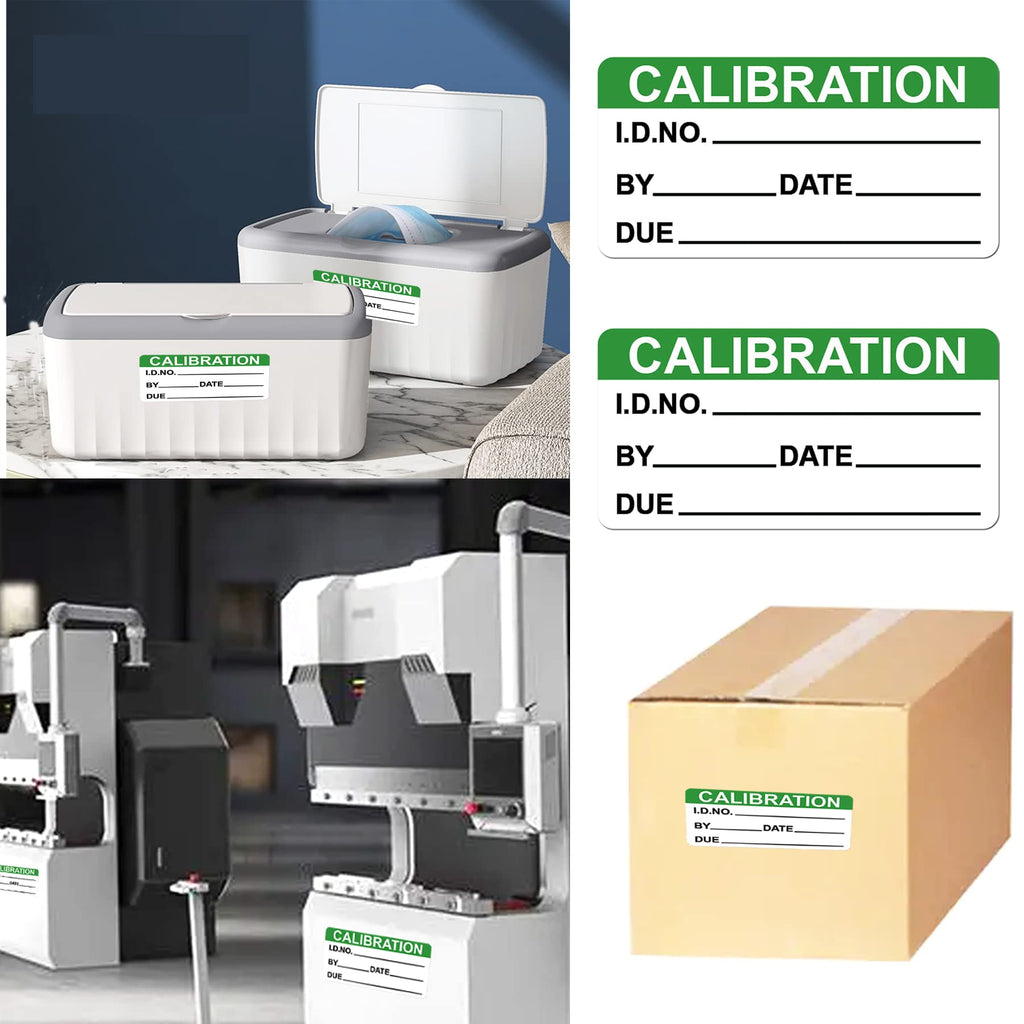 Self laminating calibration labels by wootile, 1x2 inch write-on stickers with spiral cover for NIST calibration and quality control.