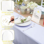 30 Pcs Clear Arch Acrylic Sign With Stand, Blank Arched Round Top Sheet for DIY Table Numbers, Wedding Photo Stand Holder, Party, Events, Parties Centerpieces Decor (4 x 6 Inch)