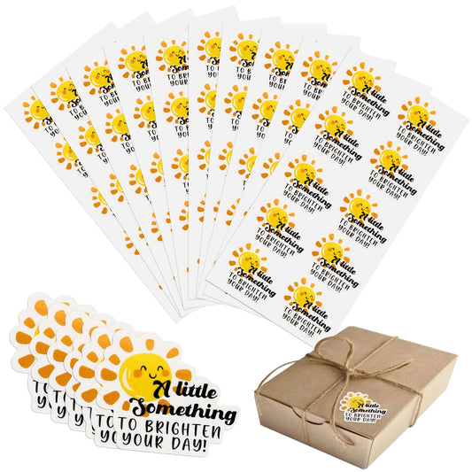 Cute Small Business Stickers - 100 PCS A Little Something to Brighten Your Day Thank You Packaging for Shops