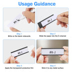 MaxGear 100 Pack C Channel Magnetic Label Holders, 1 x 3" 1"x3"