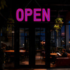LED Open Signs for Business, exTopGoal 30"x10" Large Ultra Bright Open Sign with Remote Control, Dimmable Business Open Sign for Store Shop Storefront Window Door Wall- Red&Blue Red & Blue 30" x 10"