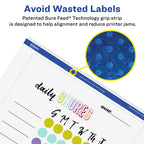 Avery® Glossy Clear Rectangle Labels, Sure Feed® Technology, 4.75" x 7.75", 20 Glossy Clear Labels, Print-to-The-Edge, Laser/Inkjet Printable 20 labels