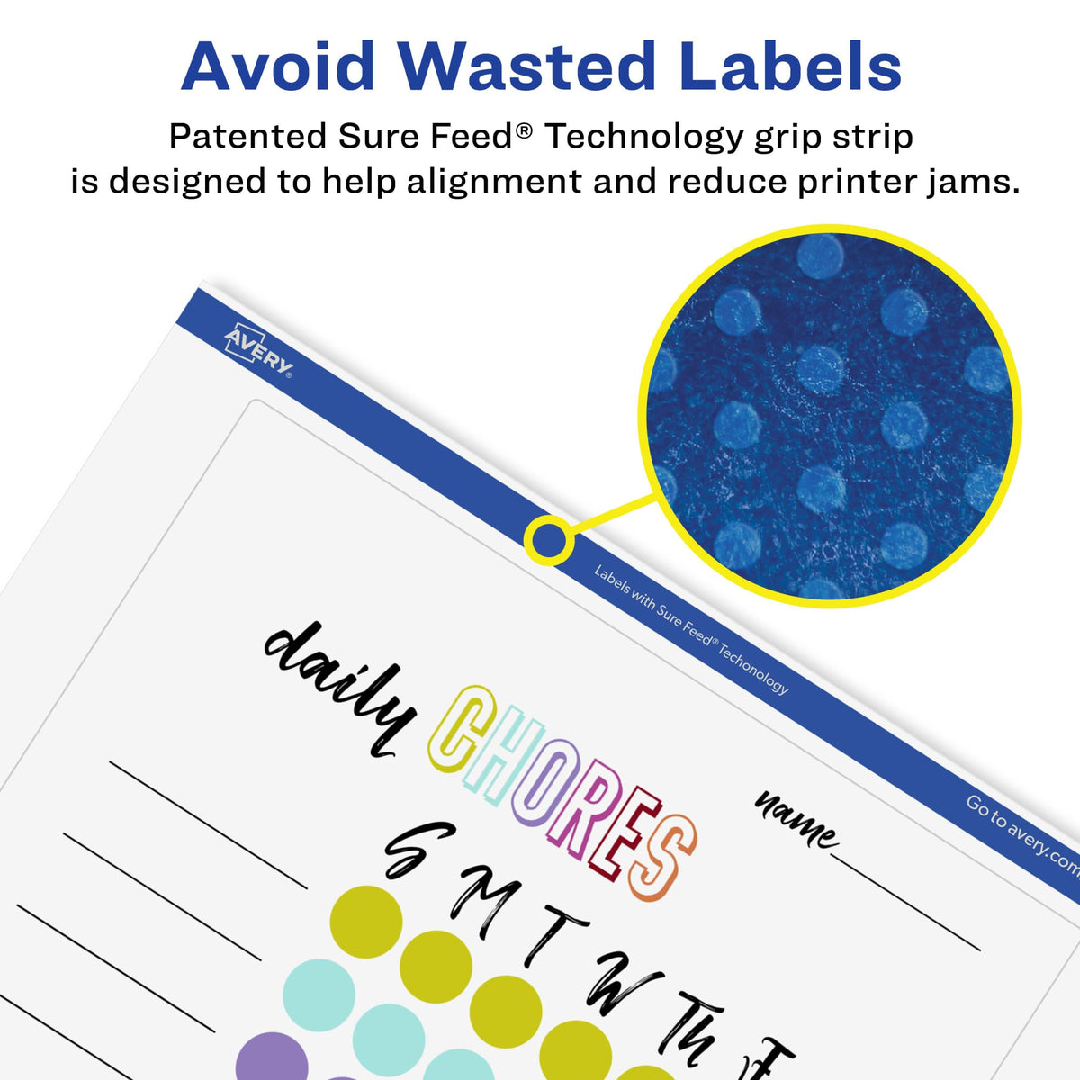 Avery® Glossy Clear Rectangle Labels, Sure Feed® Technology, 10" x 7", 10 Glossy Clear Labels, Laser/Inkjet Printable 10 labels