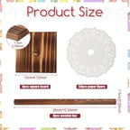 EupHHonycs 4PCS Farmhouse Donut Stand for Dessert Table Wooden Donut Holder