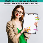 Tatuo 2400 Pcs Sign Here Arrow Tabs Self-Stick Flags 8 Colors, Sign Here
