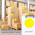 1500 Yellow, Green, Red 2 Inch Round Color Code Dot Stickers for Inventory Organization & File Classification - Blank Labels to Write On Need Carbon Ribbon/Yellow/Green/Red