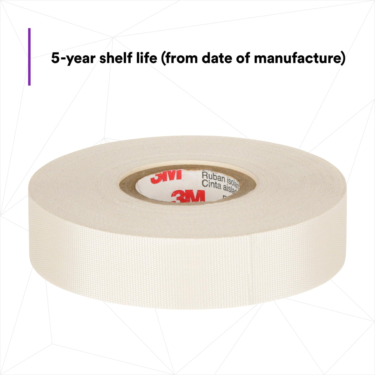 3M Glass Cloth Electrical Tape 27, 3/4 in x 66 ft, 1 Roll