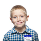 Visitor Pass Labels Name Identification Stickers 2×3 Inch, 10 Rolls Per Color（Fluorescent Green & Blue） 20 Rolls Total 6000 Stickers