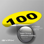 iSYFIX Yellow Consecutive Number Stickers, 1 to 100, 3 Inch, 1 Set 3-inch