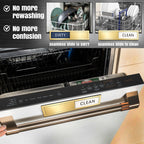 Premium Stainless Steel Clean Dirty Magnet for Dishwasher - Universal Dishwasher Clean Dirty Magnet for All Kitchen Appliances | Smooth Glide & Anti-Rust Frame (7 x 1.6 Inches) (Gold) Gold