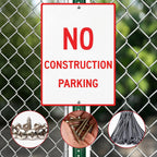2 Pcs No Construction Parking Sign