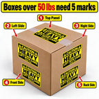 100 Caution Heavy Shipping Labels, 4 x 6 Inch 4x6